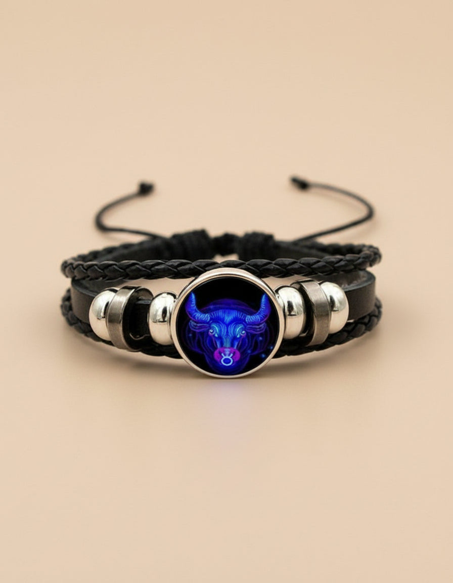 Auvetta Zodiac Constellation Leather Bracelet