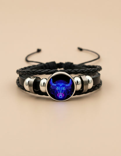 Auvetta Zodiac Constellation Leather Bracelet