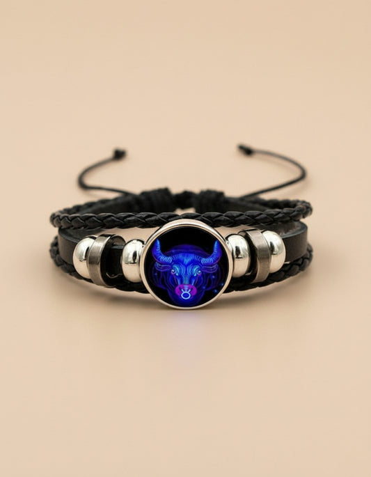 Auvetta Zodiac Constellation Leather Bracelet