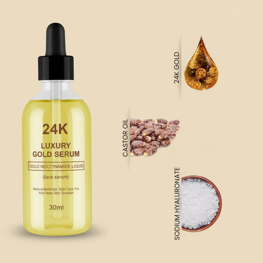 Auvetta 24K Luxury Gold Face Serum – Pack of 2 (30ml)