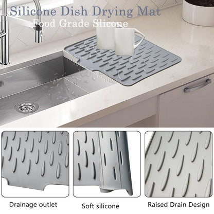 Auvetta™ Silicone Dish Drying Mat – Quick-Dry, Anti-Slip Kitchen Countertop Mat