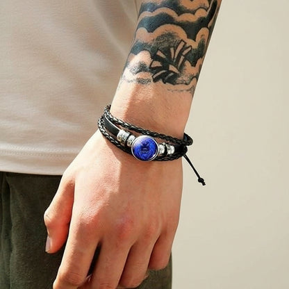 Auvetta Zodiac Constellation Leather Bracelet